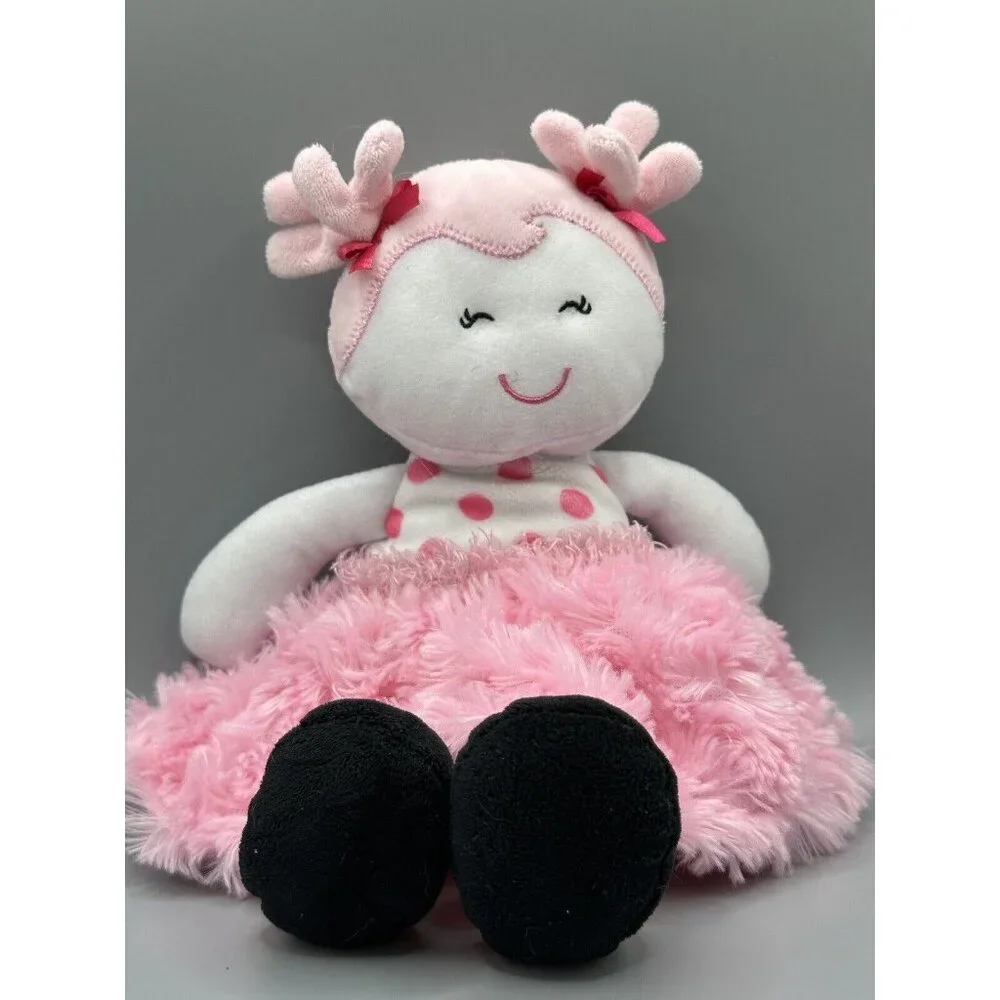 Baby Starters‎ 2016 Lovey Plush Doll Pink White Polka Dots 12'' Stuffed Animal